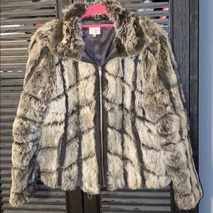 USED**PARKER XS REAL FUR COAT**WELL TAKEN CARE OF.